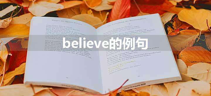 believe的例句