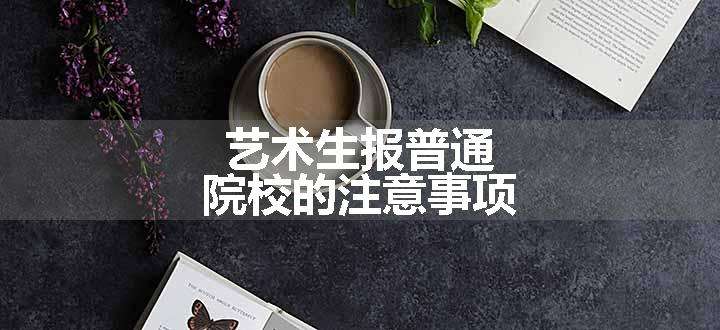 艺术生报普通院校的注意事项