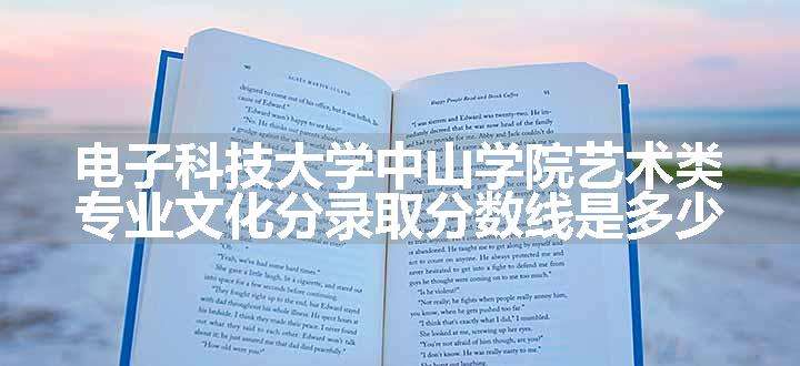 电子科技大学中山学院艺术类专业文化分录取分数线是多少