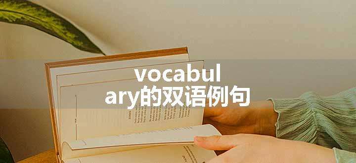 vocabulary的双语例句