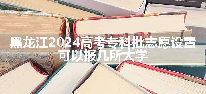 黑龙江2024高考专科批志愿设置 可以报几所大学