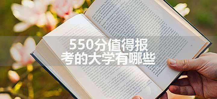 550分值得报考的大学有哪些