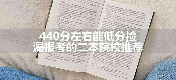 440分左右能低分捡漏报考的二本院校推荐