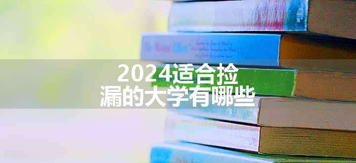 2024适合捡漏的大学有哪些