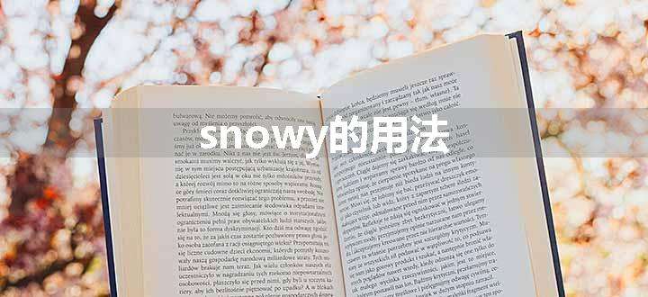 snowy的用法