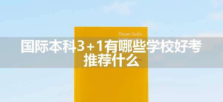 国际本科3+1有哪些学校好考 推荐什么