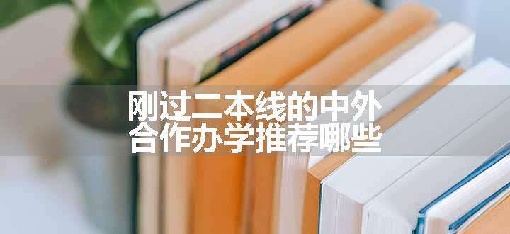 刚过二本线的中外合作办学推荐哪些