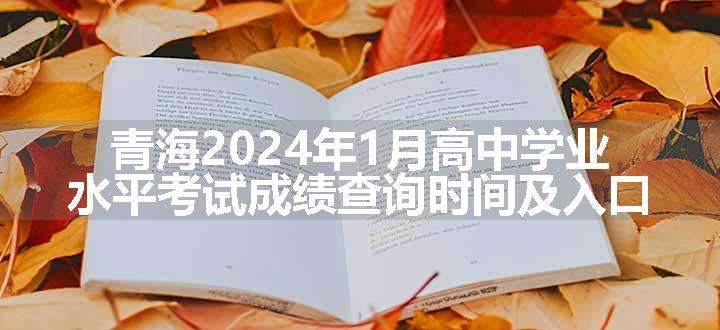 青海2024年1月高中学业水平考试成绩查询时间及入口