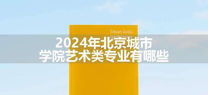 2024年北京城市学院艺术类专业有哪些