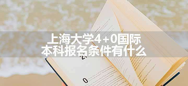 上海大学4+0国际本科报名条件有什么