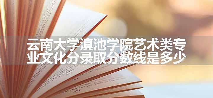 云南大学滇池学院艺术类专业文化分录取分数线是多少