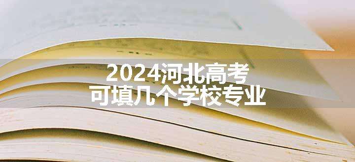 2024河北高考可填几个学校专业