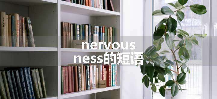 nervousness的短语