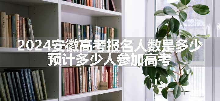 2024安徽高考报名人数是多少 预计多少人参加高考