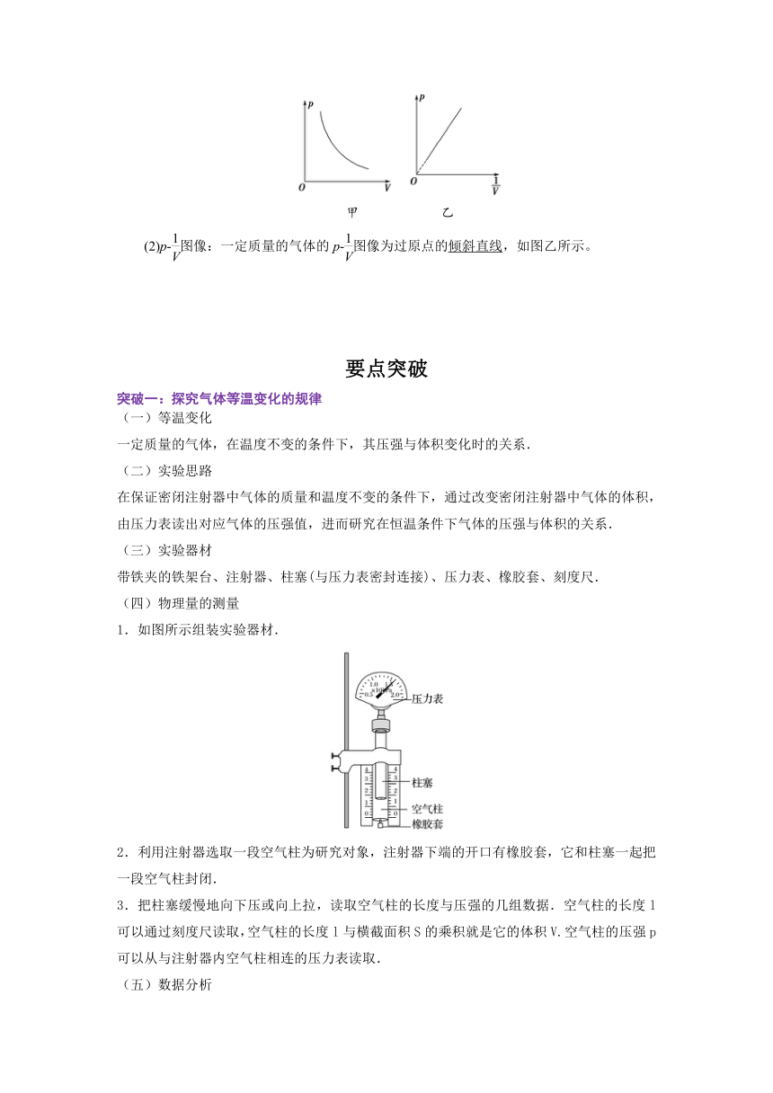 人教版2019选择性必修第三册高二物理同步精品讲义2.2气体的等温变化(原卷版+解析版)