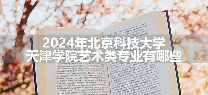 2024年北京科技大学天津学院艺术类专业有哪些