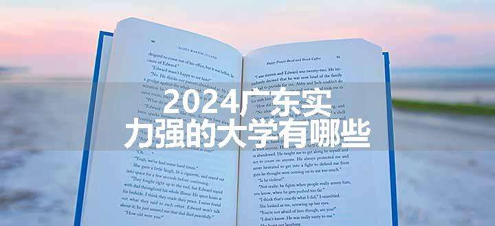 2024广东实力强的大学有哪些