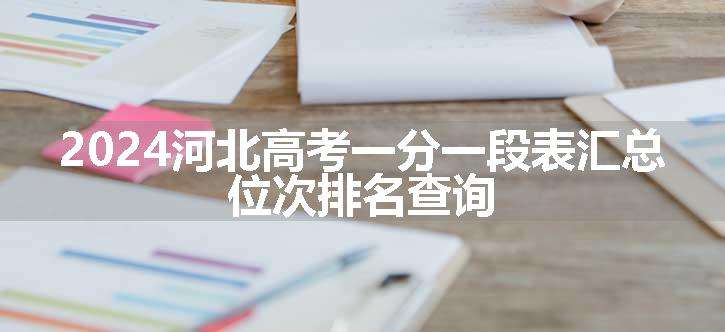 2024河北高考一分一段表汇总 位次排名查询