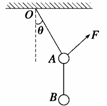 如图所示，质量均为m的小球A、B用两根不可伸长的轻绳连接后悬挂于...