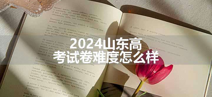 2024山东高考试卷难度怎么样