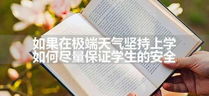 如果在极端天气坚持上学，如何尽量保证学生的安全