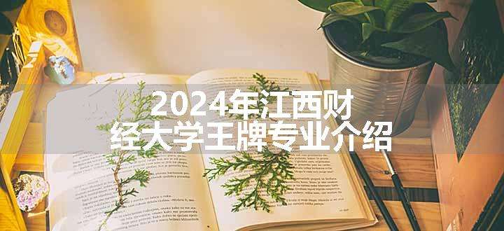 2024年江西财经大学王牌专业介绍