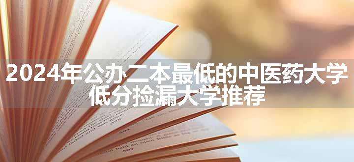 2024年公办二本最低的中医药大学 低分捡漏大学推荐