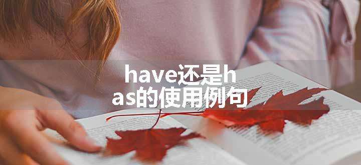 have还是has的使用例句