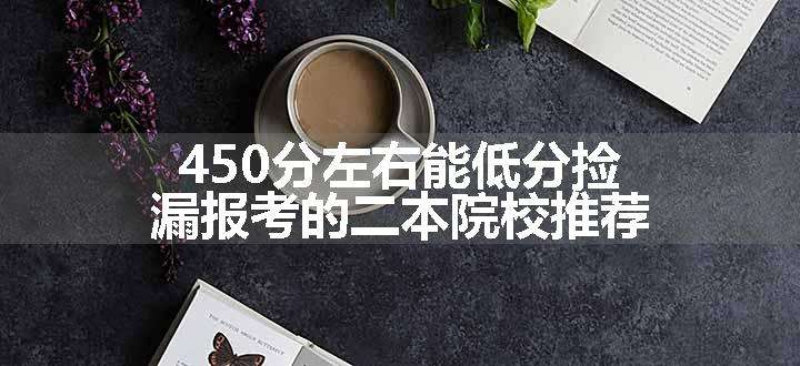 450分左右能低分捡漏报考的二本院校推荐