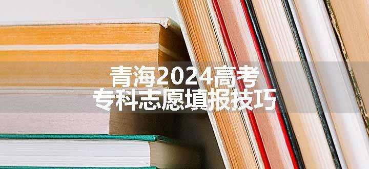 青海2024高考专科志愿填报技巧