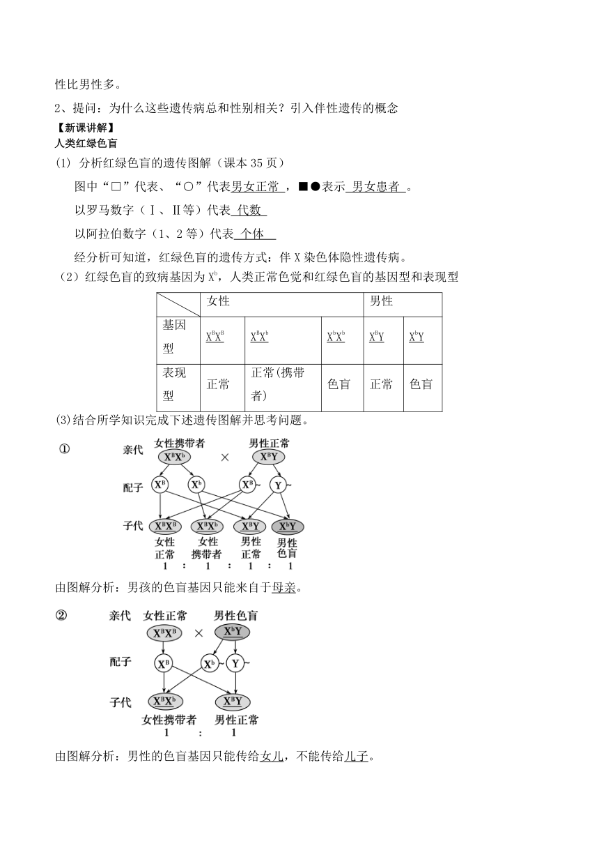 2.3伴性遗传的教案