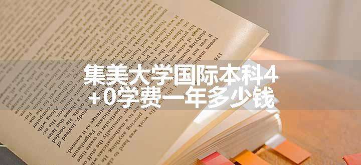 集美大学国际本科4+0学费一年多少钱