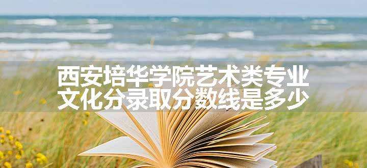 西安培华学院艺术类专业文化分录取分数线是多少