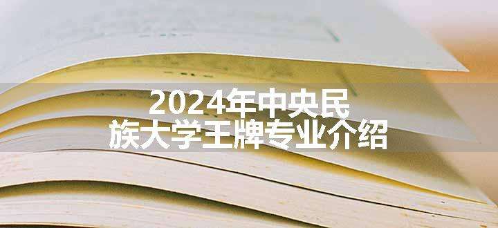 2024年中央民族大学王牌专业介绍