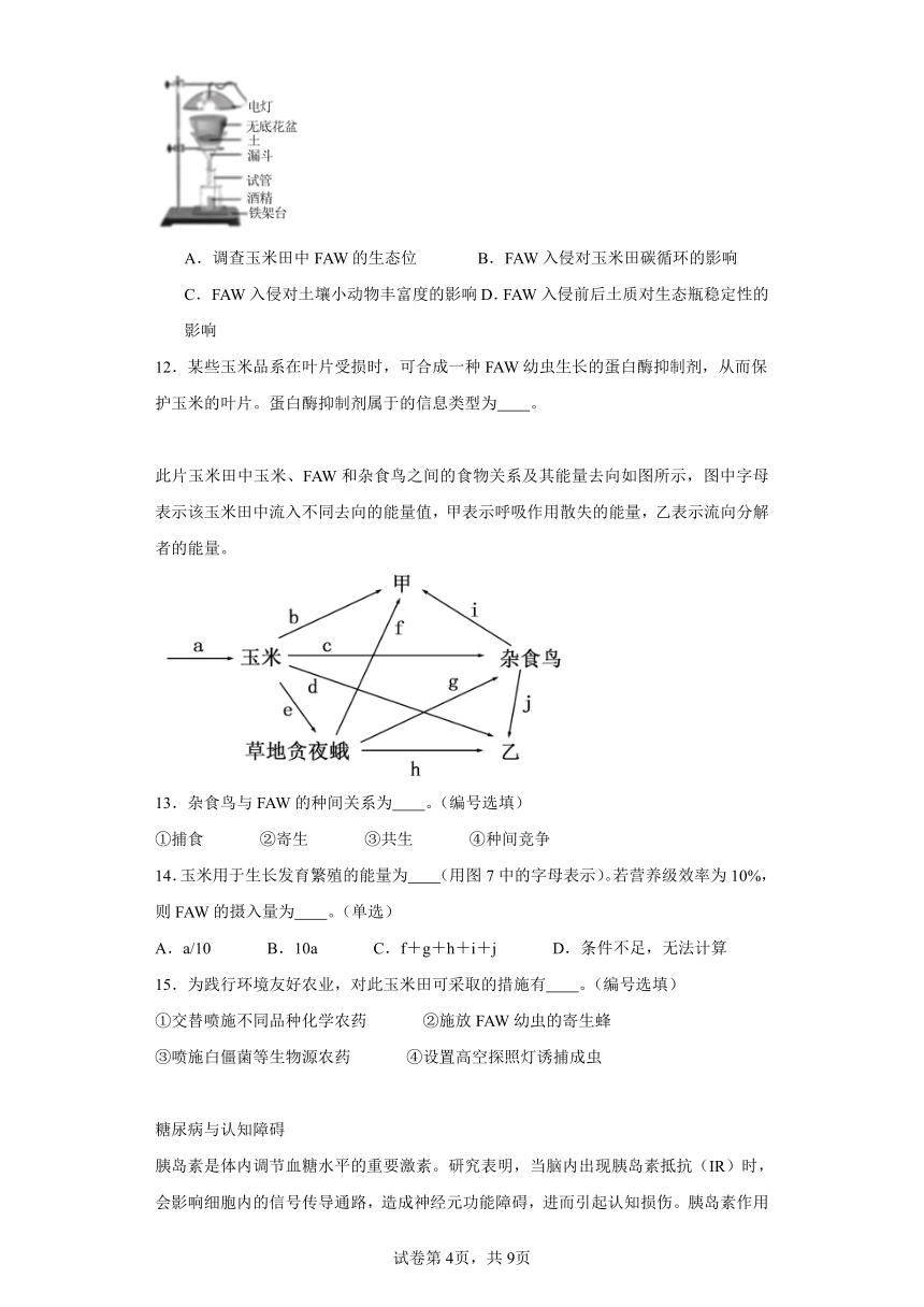 2024届上海市青浦区高三二模生物试卷（含解析）