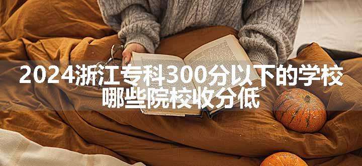 2024浙江专科300分以下的学校 哪些院校收分低