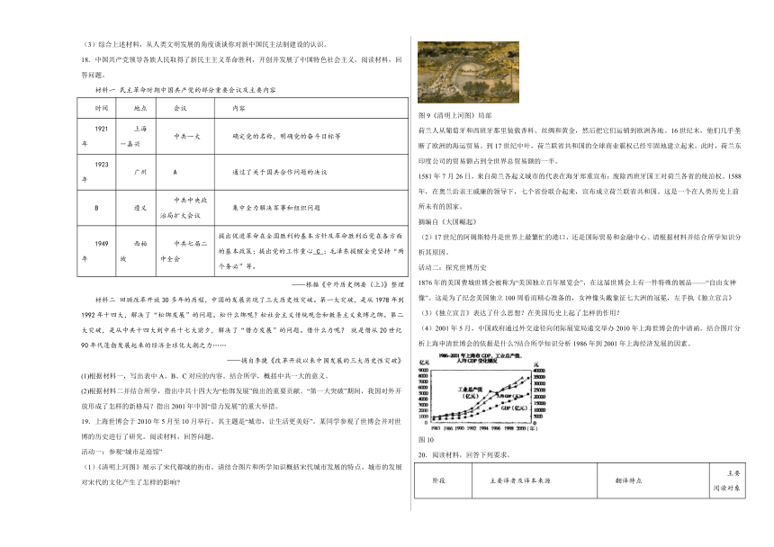 第十单元 改革开放与现代化建设新时期 测试卷（含解析） --2024届高三统编版（2019）必修中外历史纲要上二轮复习