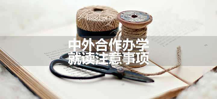 中外合作办学就读注意事项