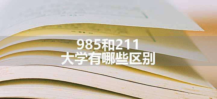 985和211大学有哪些区别