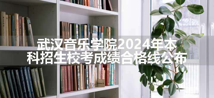 武汉音乐学院2024年本科招生校考成绩合格线公布