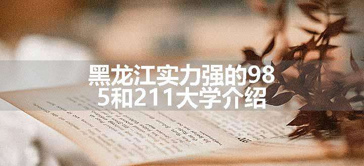 黑龙江实力强的985和211大学介绍