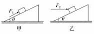 如图所示，质量为m的物体置于倾角为θ的固定斜面上，物体与斜面之间的动摩擦因数为μ。先用平行于斜面的推力F...