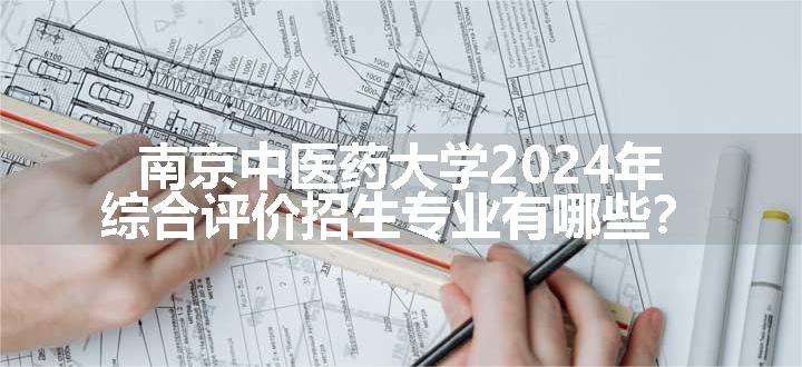 南京中医药大学2024年综合评价招生专业有哪些？