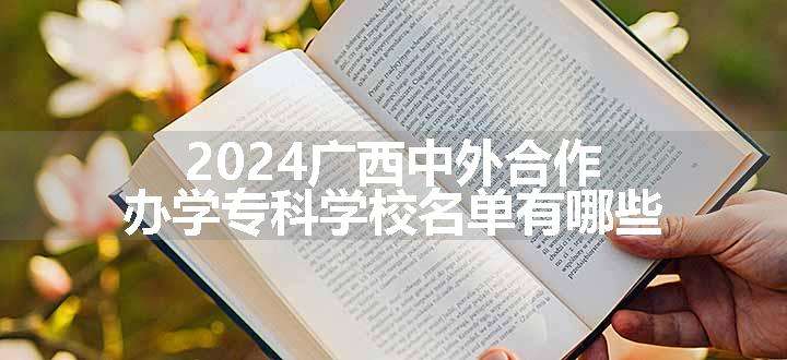 2024广西中外合作办学专科学校名单有哪些