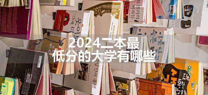 2024二本最低分的大学有哪些