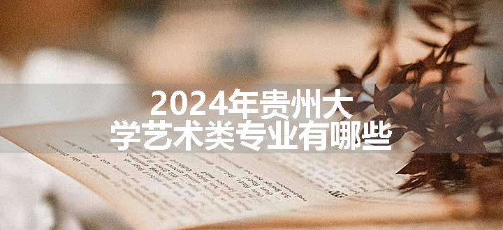 2024年贵州大学艺术类专业有哪些