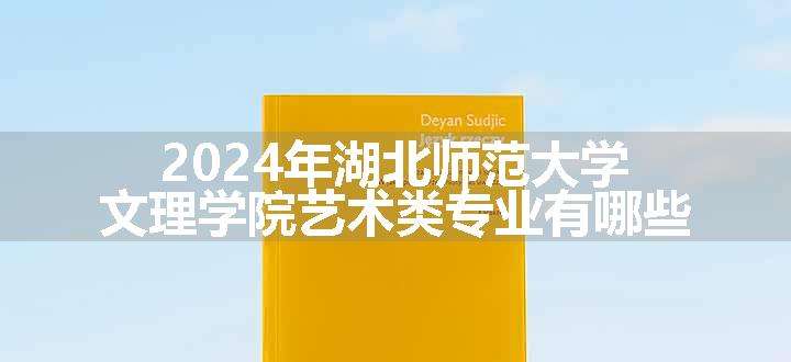 2024年湖北师范大学文理学院艺术类专业有哪些