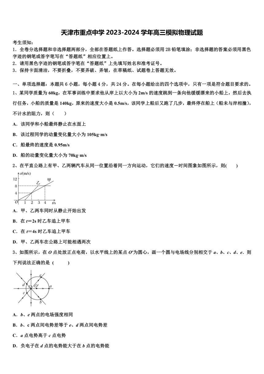 天津市重点中学2023-2024学年高三模拟物理试题（含答案解析）