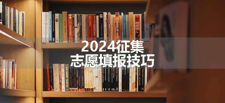 2024征集志愿填报技巧