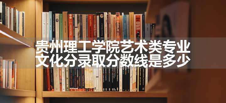 贵州理工学院艺术类专业文化分录取分数线是多少